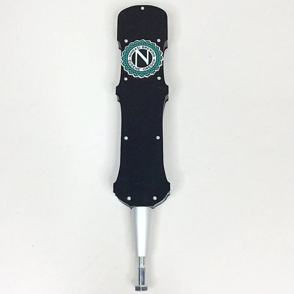 Ninkasi Brewing Triceratops Double IPA Metal Craft Beer Tap Handle Eugene Oregon